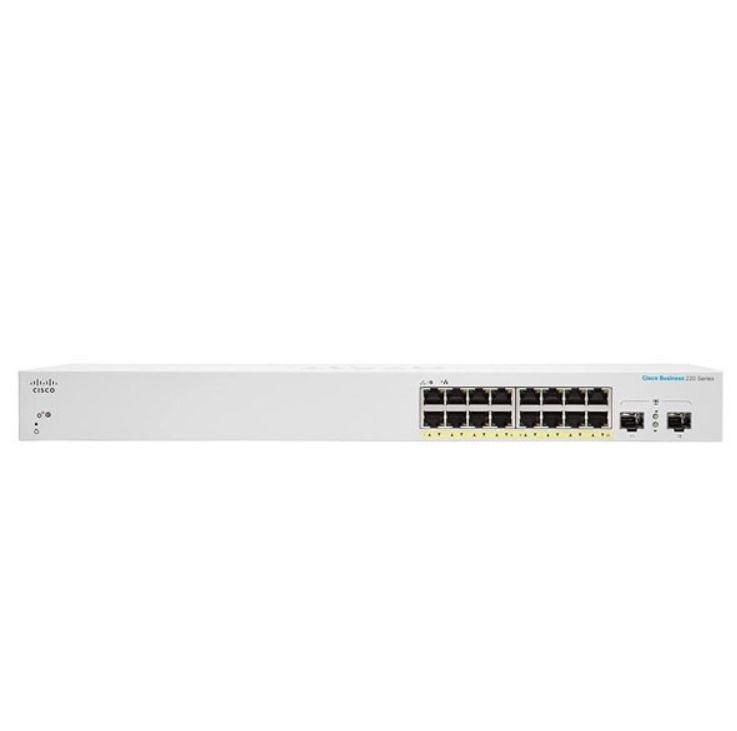 CBS220 SMART 16-PORT GE, POE, 2X1G SFP