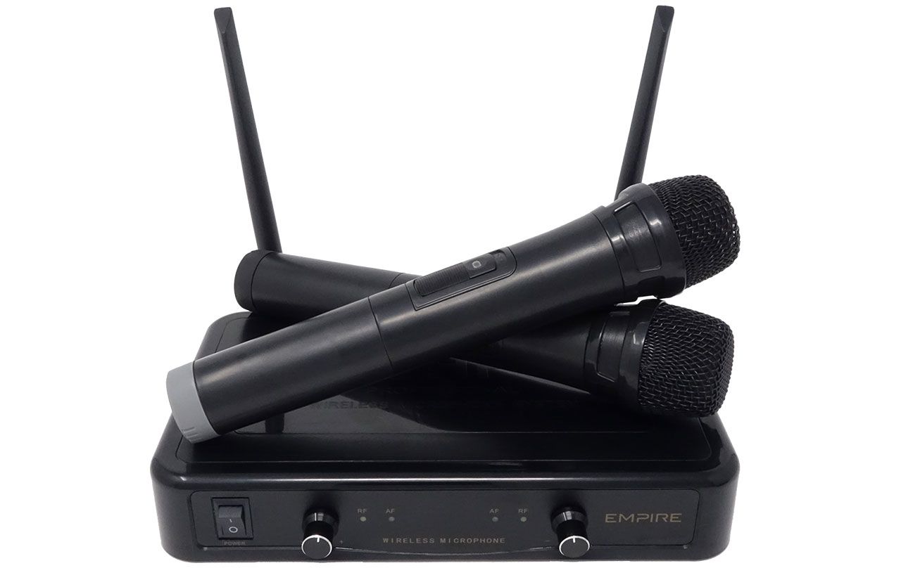 COPPIA RADIOMICROFONI CON RICEVITORE UHF