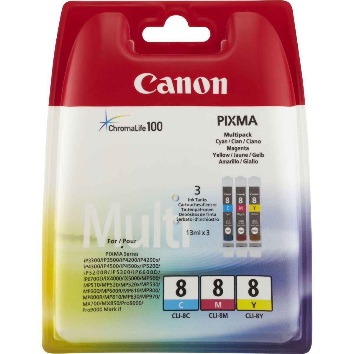 CLI-8 CHROMALIFE MULTIPACK  (CLI-8 C/M/Y) XCANON