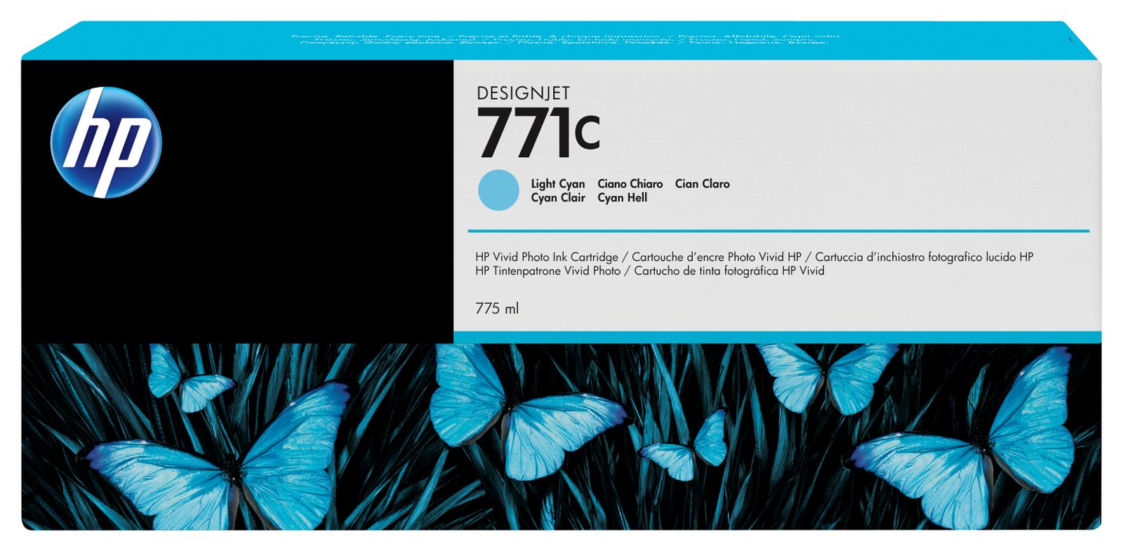 HP 771C 775ML LIGHT CYAN INK CARTRIDGE