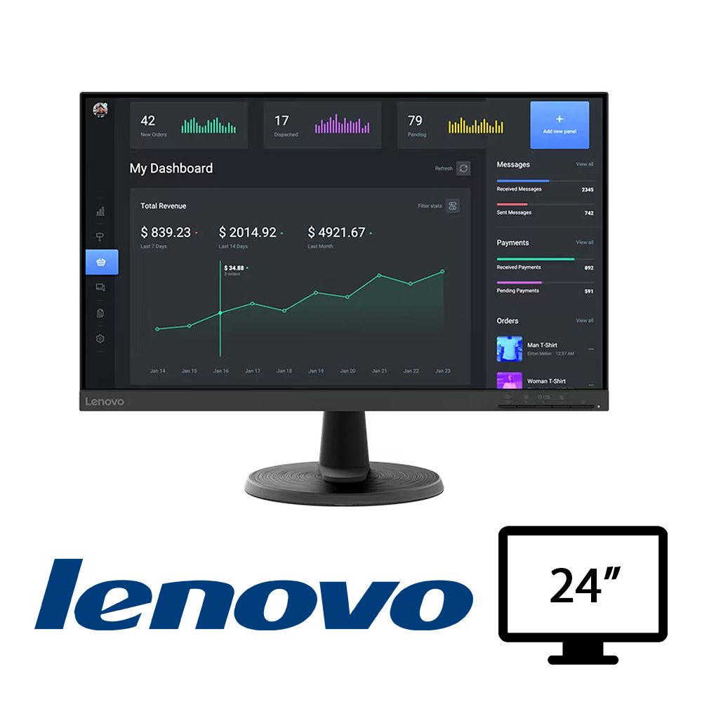 MONITOR LENOVO D24-40 S24I