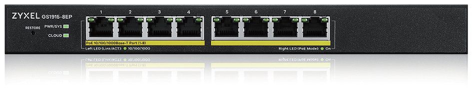 SWITCH WEB MANAGED 8 PORTE GIGABIT POE MAX 60W