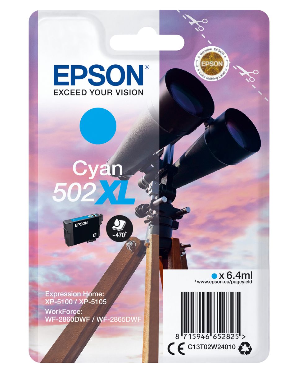 CARTUCCIA 502XL SERIE BINOCOLO CIANO 470PAG/6,4ML