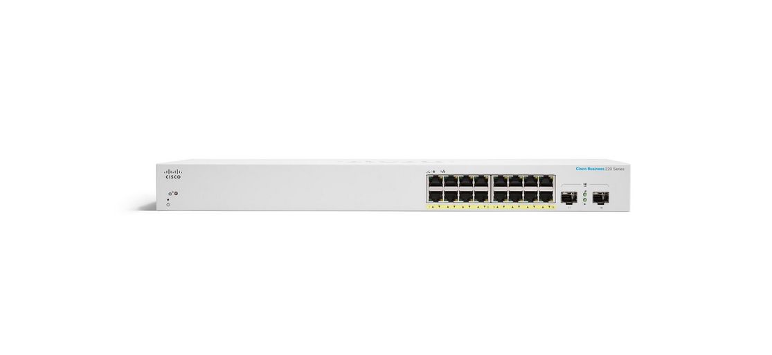 CBS220 SMART 16-PORT GE, 2X1G SFP
