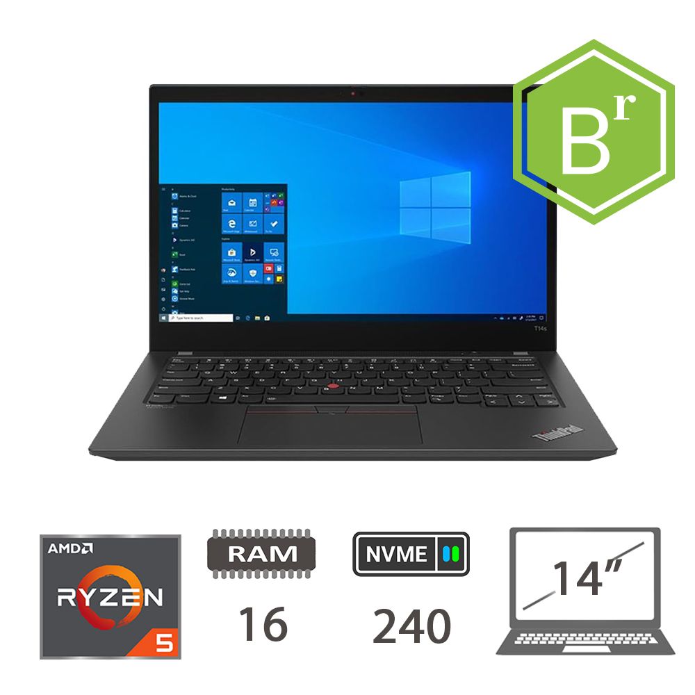 LENOVO T14S AMD RYZEN 5 4650U/16/NVME240/W10P/2Y B