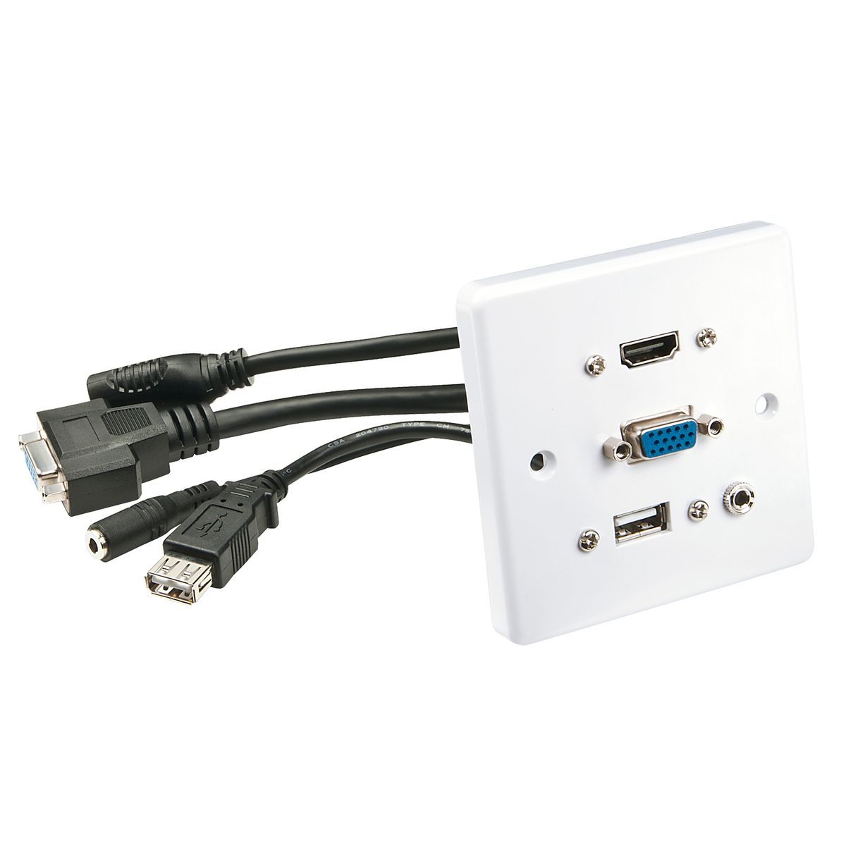 PRESA A MURO VGA/HDMI/USB/AUDIO STEREO 3,5MM