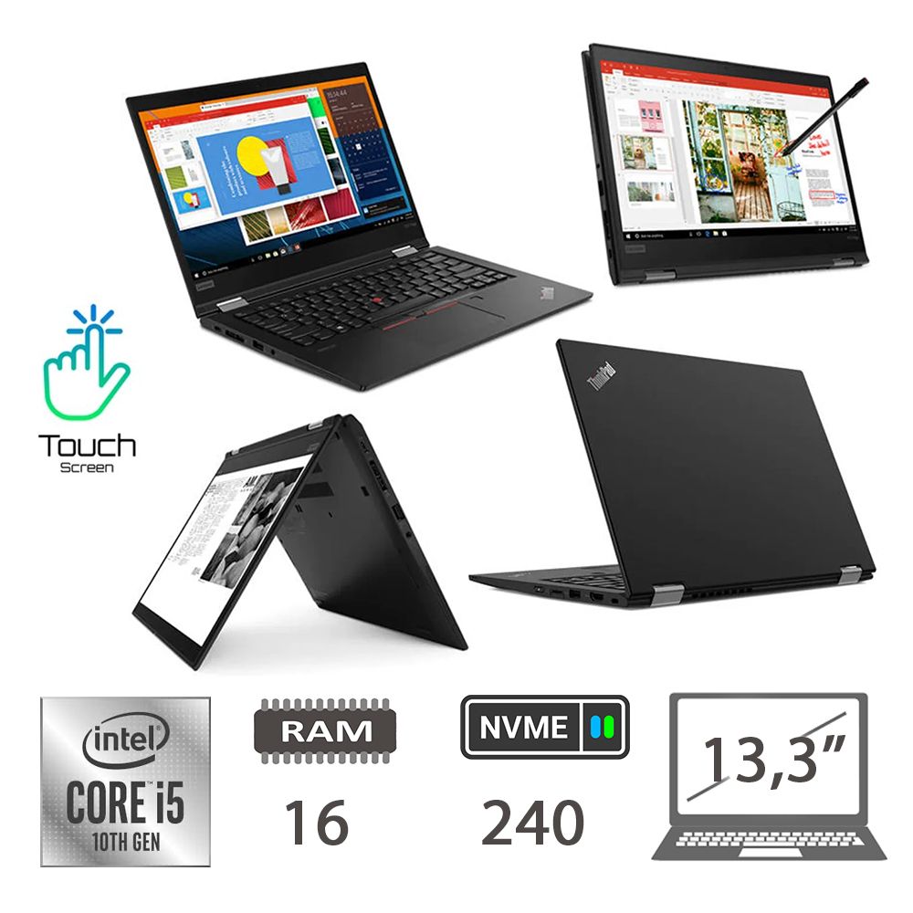 LENOVO X13 YOGA TS I5-10310U/16/NVME240/W11P/2Y