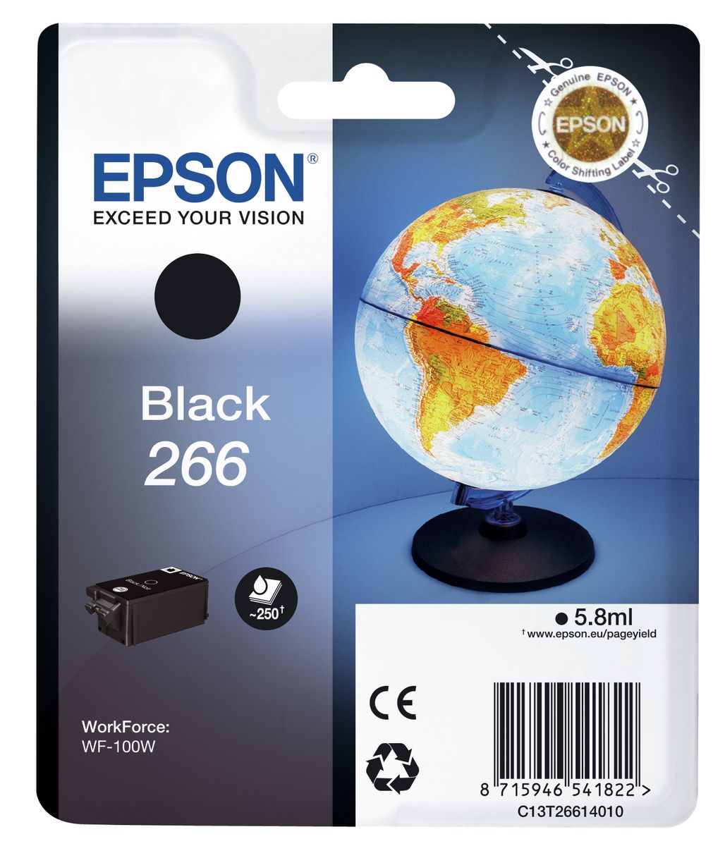 CARTUCCIA 266 SERIE GLOBE NERO 250PAG/5,8ML