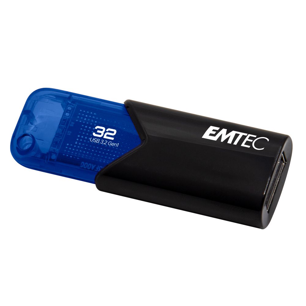 EMTEC B110 FLASH DRIVE 3.2 32GB CLICK BLU/NERO