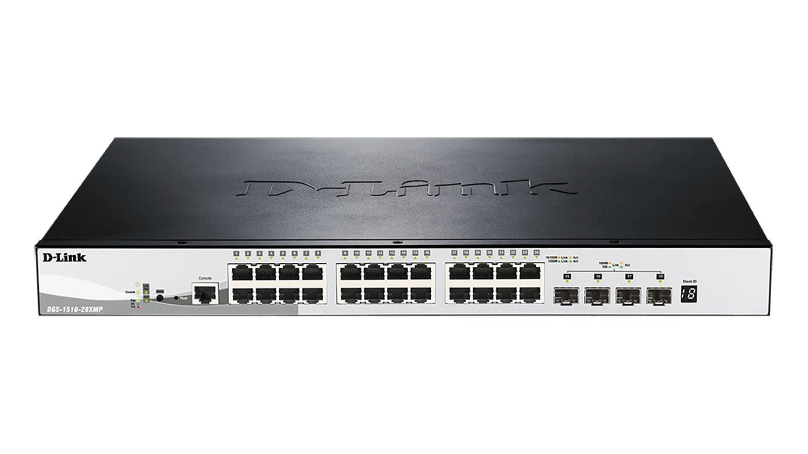 28-PORT GIGABIT STACKABLE POE + 4 10G SFP+ PORTS
