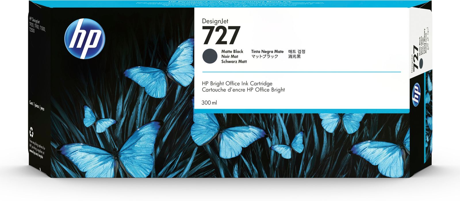HP 727 300-ML MATTE BLACK INK CARTRIDGE