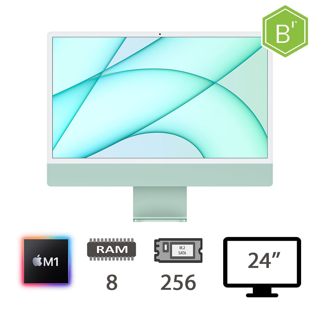 IMAC 24 4,5K (2021)M1-8C/8/256/8C GPU/GRN/2Y - B