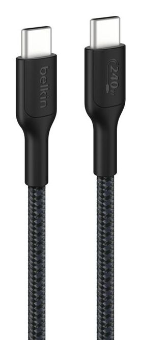 USB-C TO USB-C 240W 2.0, BRAIDED PCR, 1M, BLACK