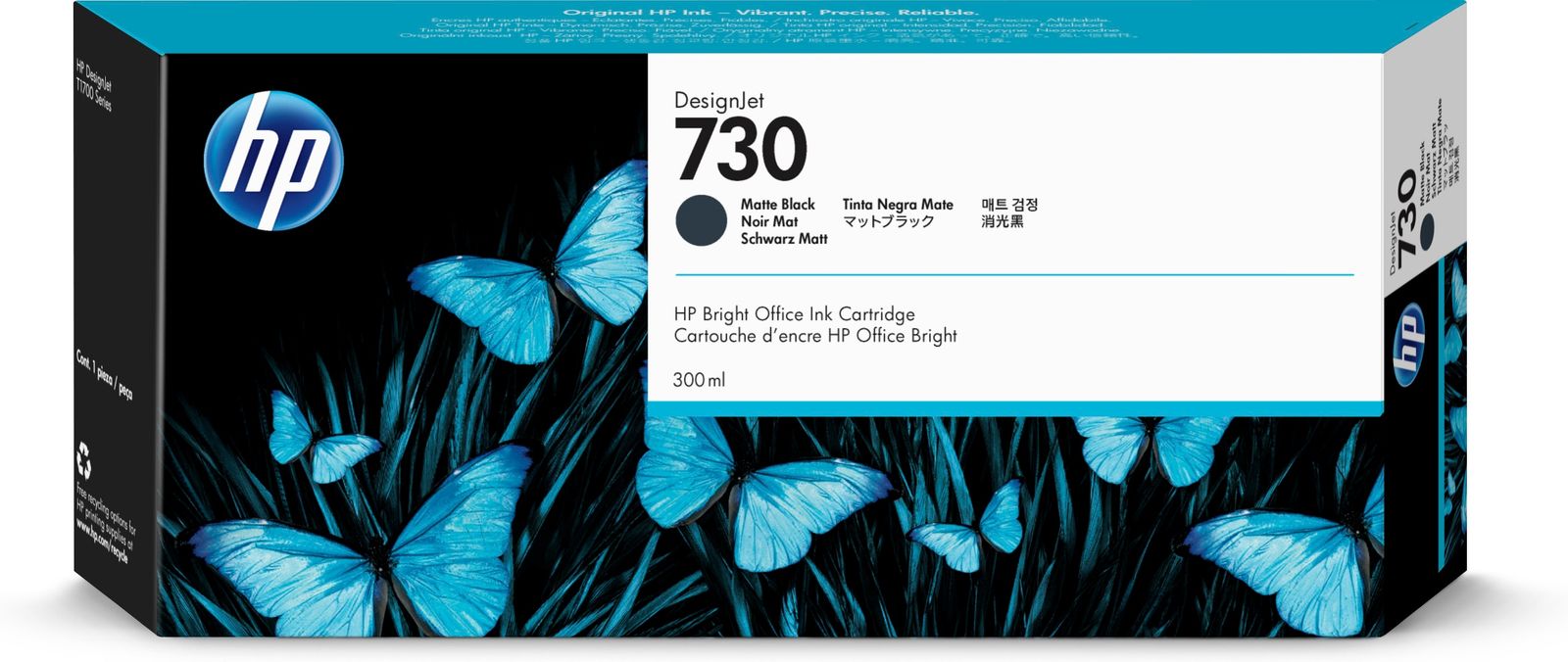 HP 730 300-ML MATTE BLACK INK CRTG