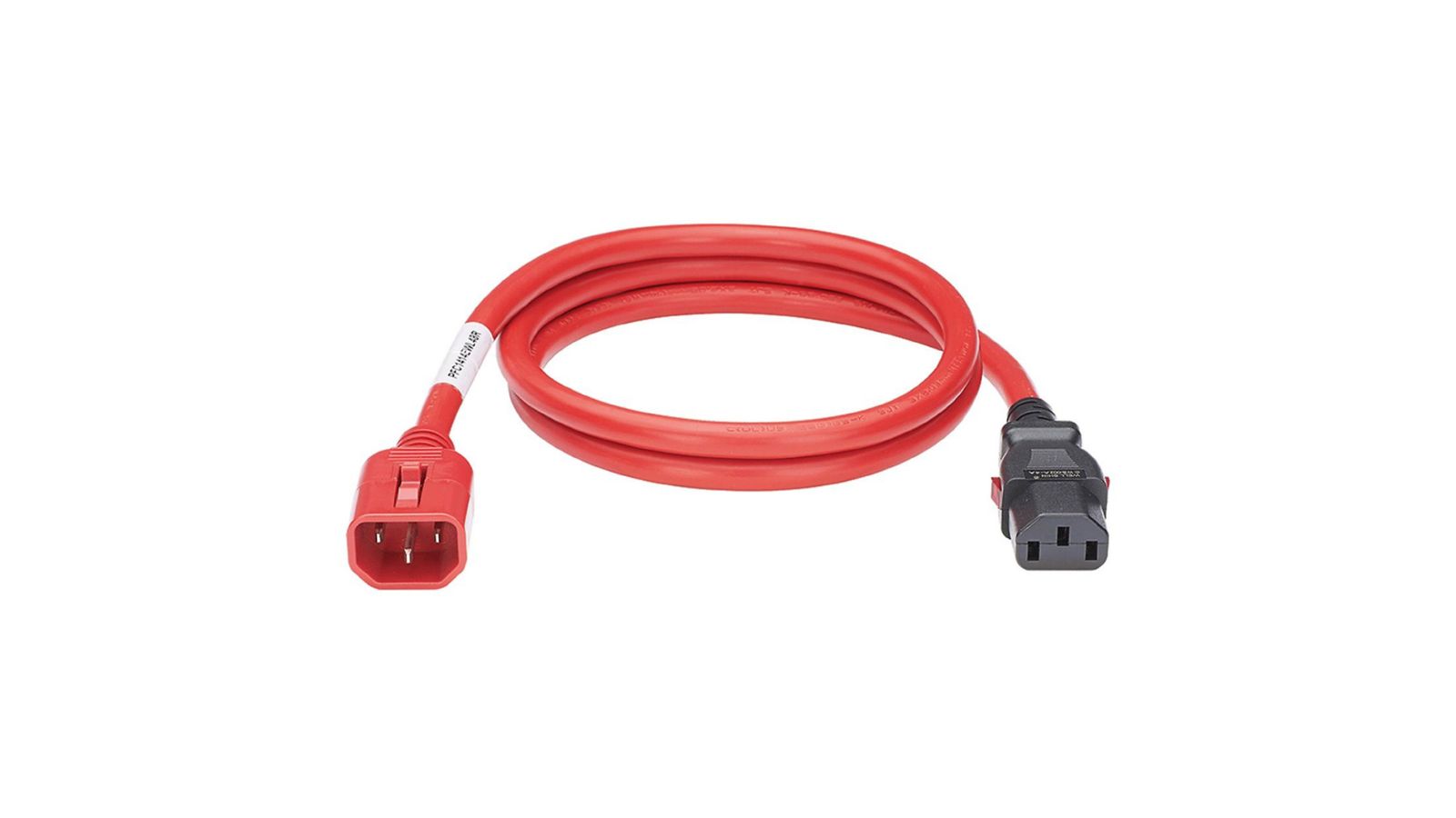 DUAL LOCKING Power Cord C14/C13 Mt.1,20 RED (10pz)