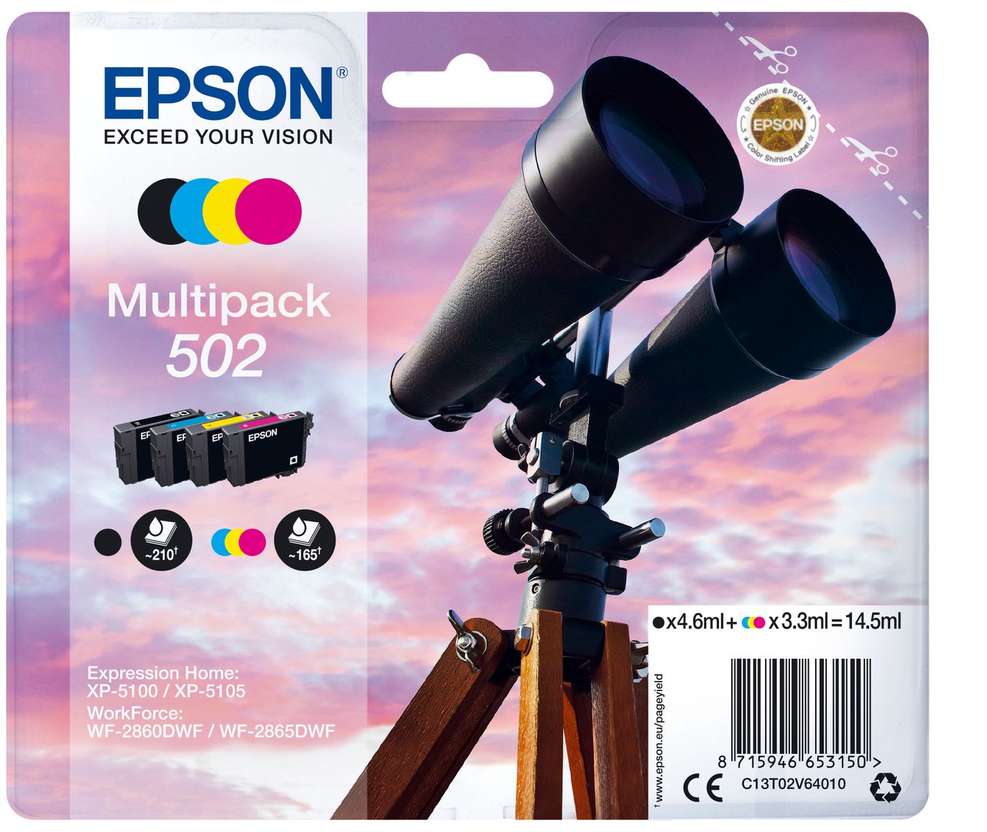 CARTUCCIA 502 SERIE BINOCOLO MULTIPACK