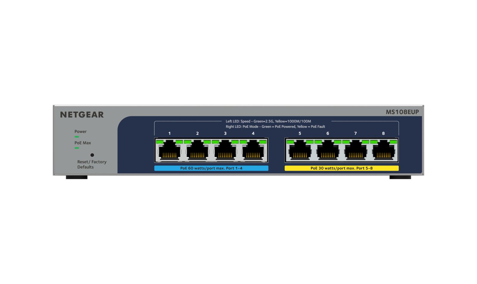 LO SWITCH NETGEAR® MS108EUP ULTRA 60 POE++