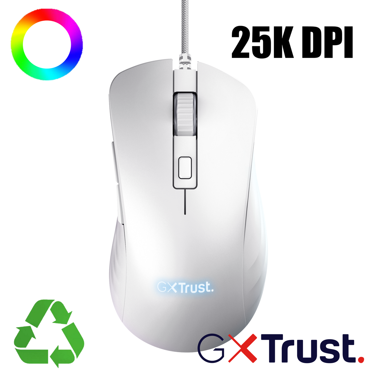 GXT924W YBAR+ GAMING MOUSE WHITE