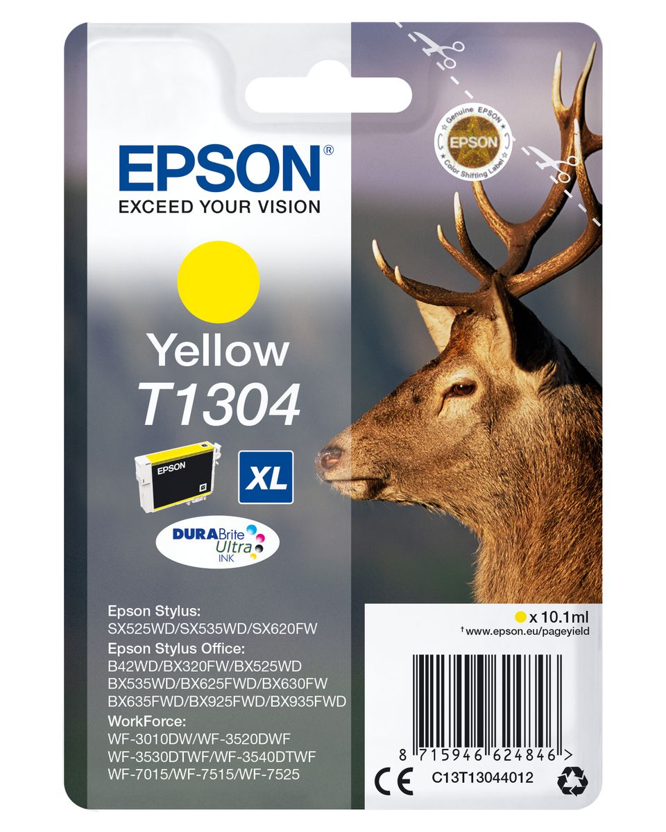 CARTUCCIA T1304 SERIE CERVO GIALLO 1005PAG/10,1ML