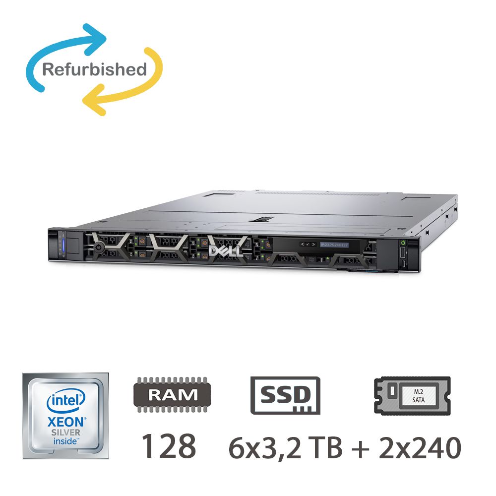 SERVER DELL R650 SLV4310/128/6X3.2TB/2X1100W/3Y
