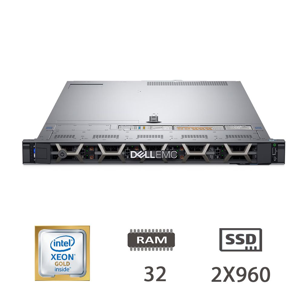 SERVER DELL R640 GOLD6234/32/2X960GB/2X750W/3Y