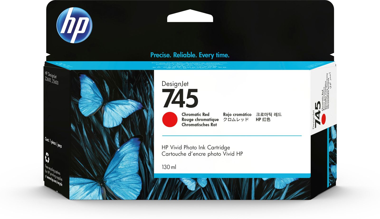 HP 745 130-ML CHRMTC RED INK CARTRIDGE