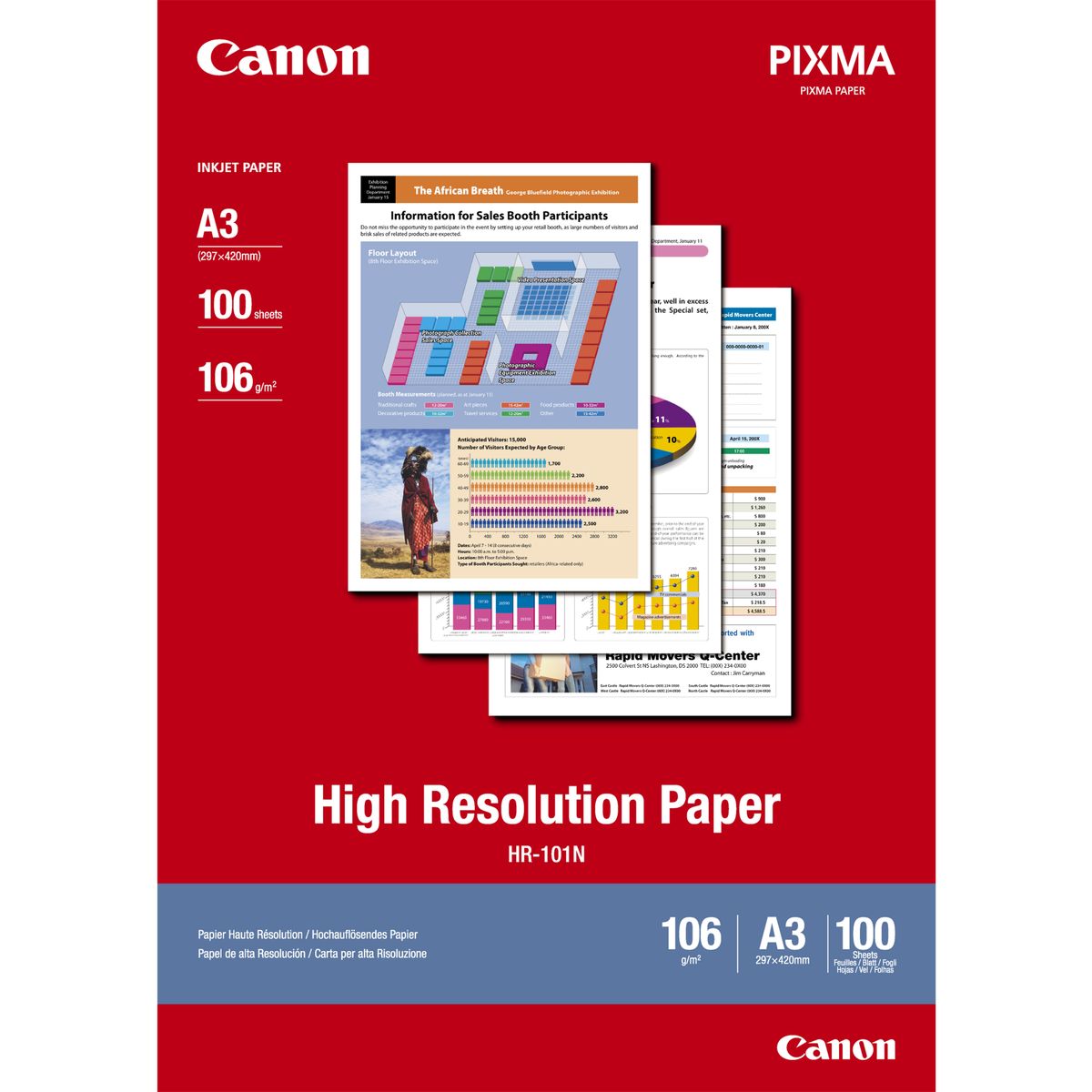 HR-101N A3 ,100 FF,106 G/M  CARTA ALTA RISOL.  ST
