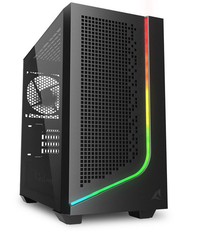 MICRO-ATX 2x U3, 1x U2, Tempered Glass ARGNB Contr