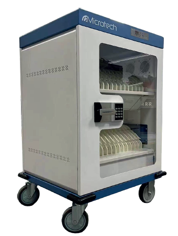 CARRELLO DI RICARICA A 2 RIPIANI CON 32 POSTAZIONI