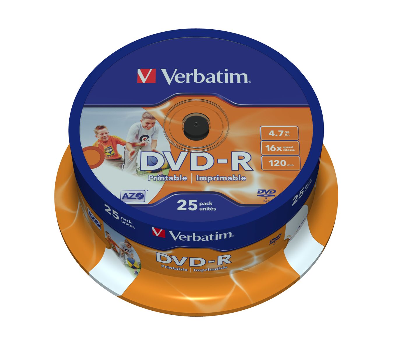 DVD-R AZO 4.7GB 16X WIDE PRINTABLE SURFACE(25PACK)