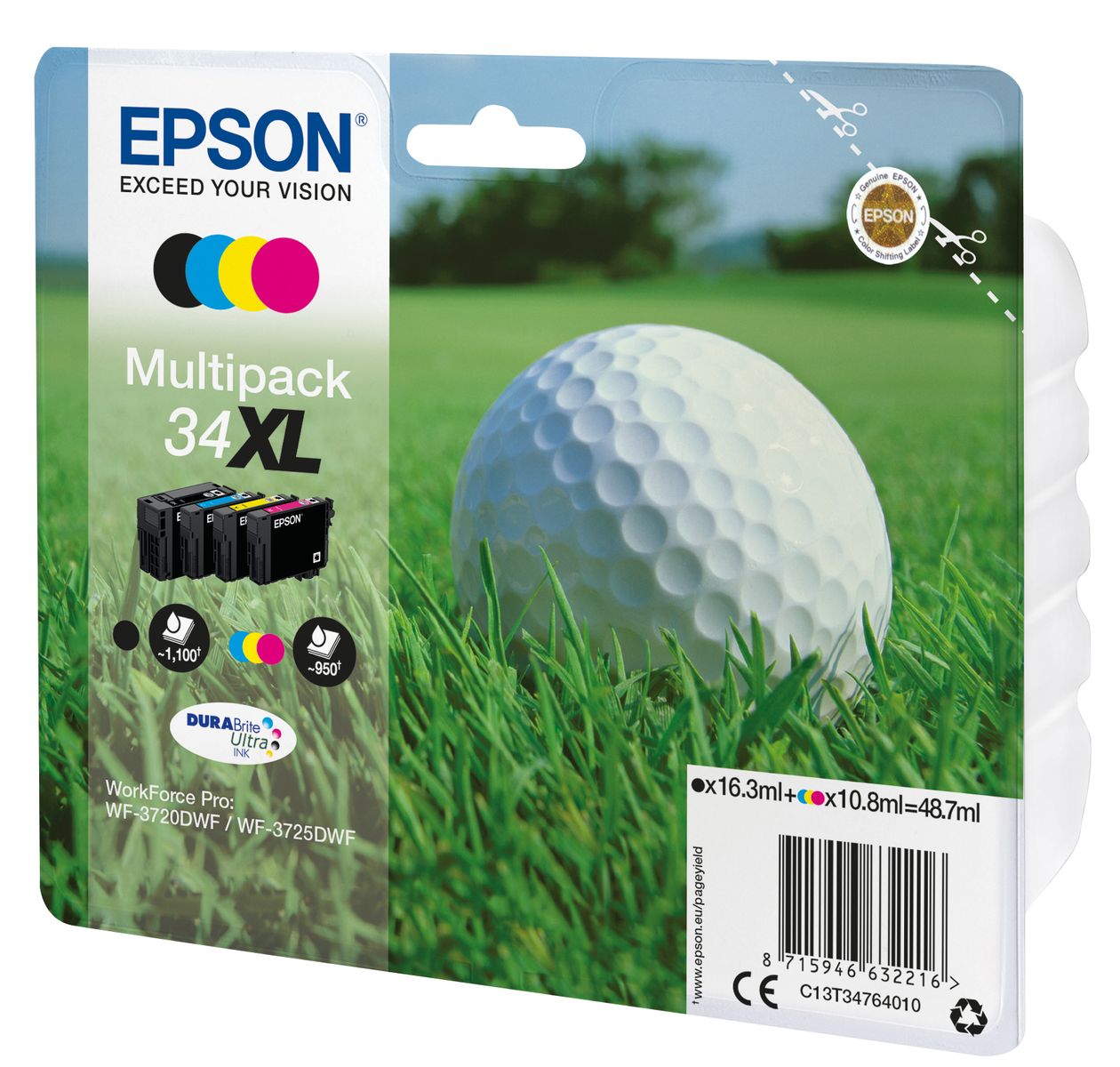 CARTUCCIA 34XL SERIE GOLF MULTIPACK