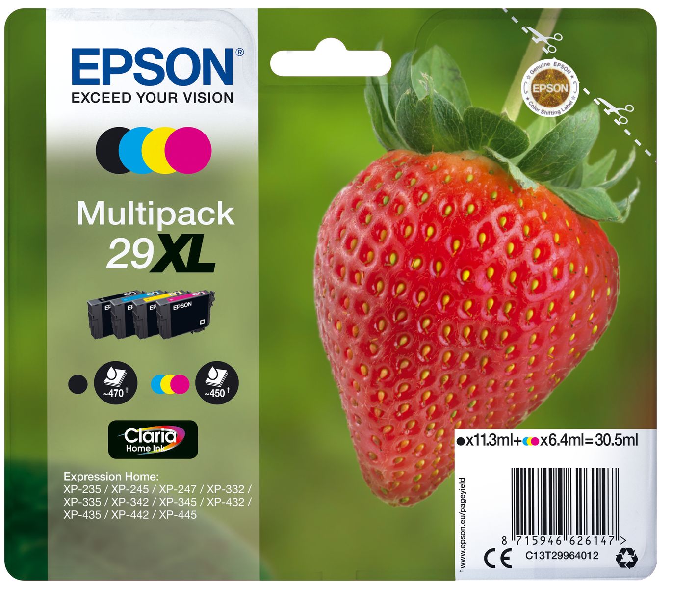 CARTUCCIA 29XL SERIE FRAGOLA MULTIPACK