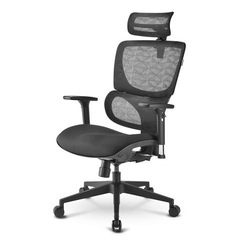 Sedia Office Ergonomica in Tessuto e Rete Mesh