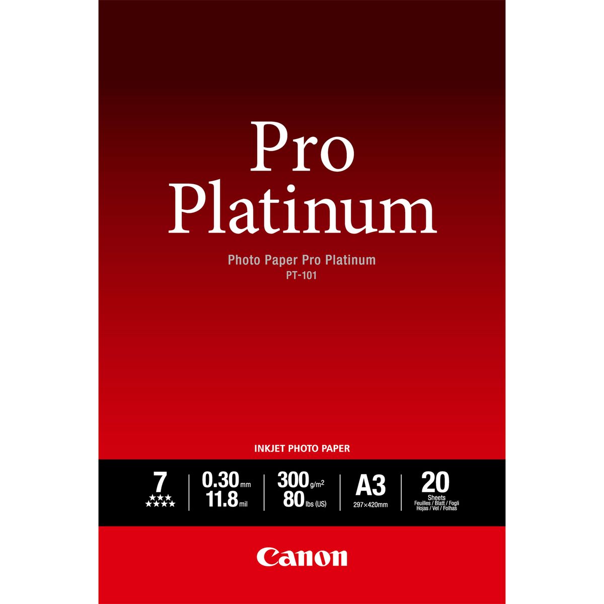 PT-101 A3 20SH-PRO PLATINUM PAPER