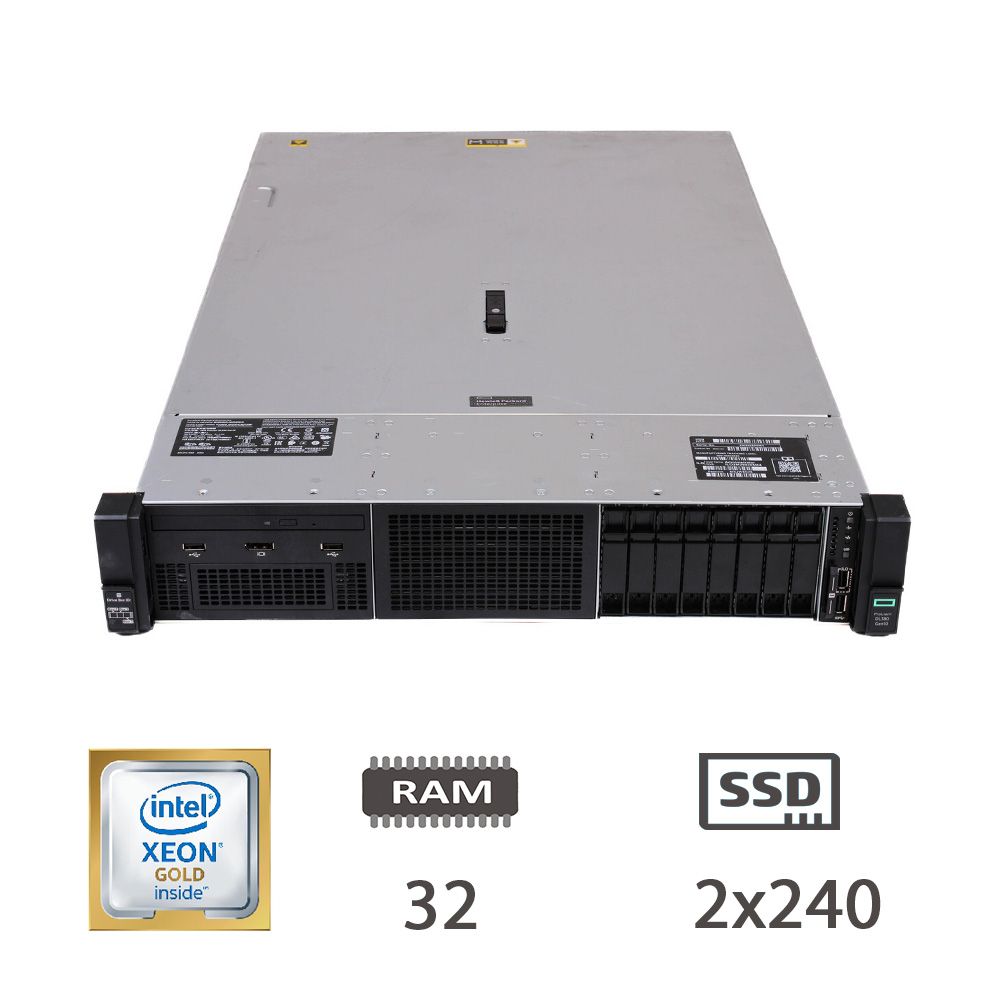 HP DL380 G10 GLD6126/32/2X240SSD/P408I/2X500/3Y