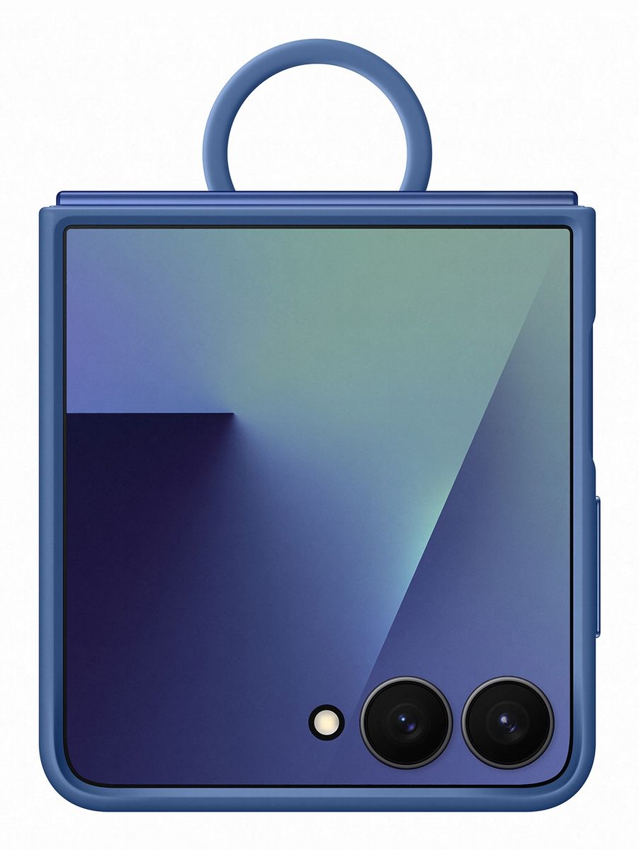 GALAXY Z FLIP7 RING CASE (SILICONE) BLUE