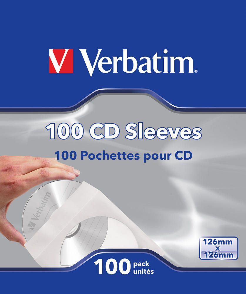 VERBATIM CUSTODIE CARTA CD/DVD 100 PACK