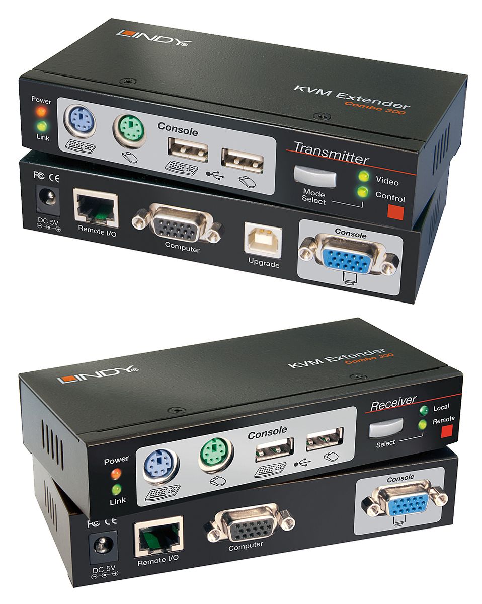 CAT.5 KVM EXTENDER COMBO 300 CON KVM SWITCH
