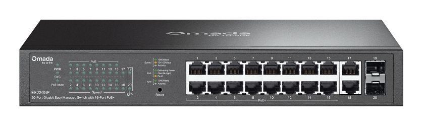 20-PORT GIGABIT EASY MANAGED SWITCH 16-PORT POE+