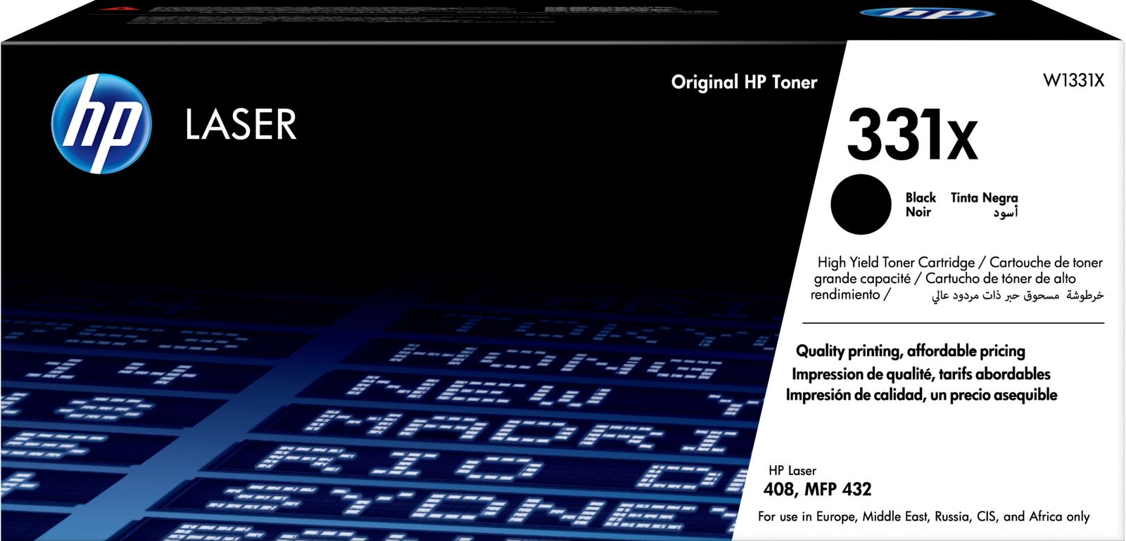 HP 331X BLACK ORIGINAL LASER TONER ALTA CAPACITA