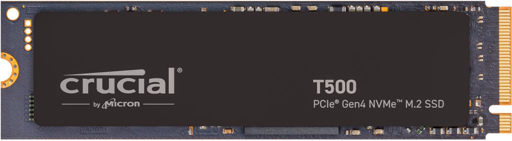 CRUCIAL T500 500GB PCIE GEN4 NVME M.2 SSD