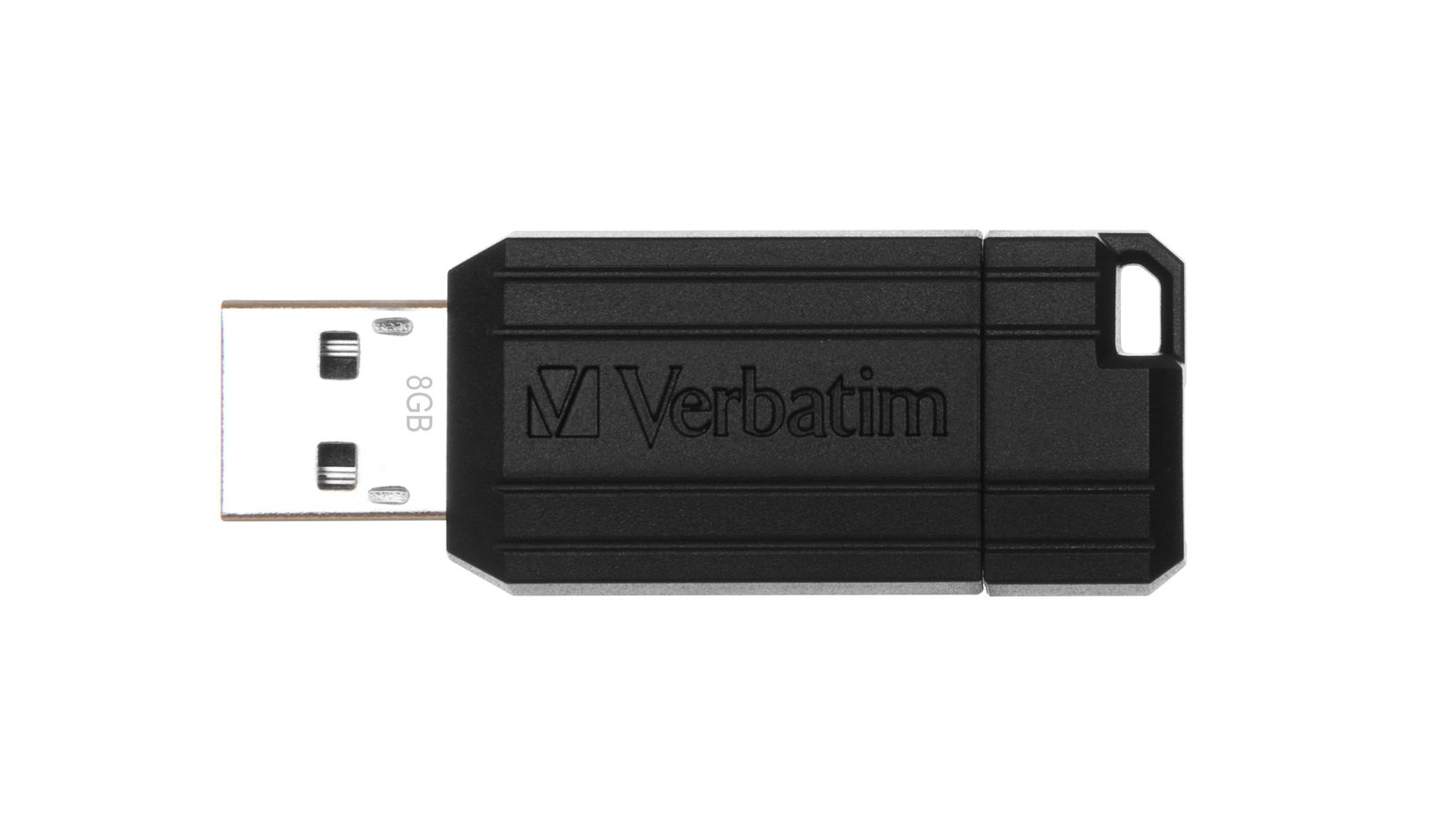 VERBATIM USB DRIVE 2.0 8GB PINSTRIPE BLACK