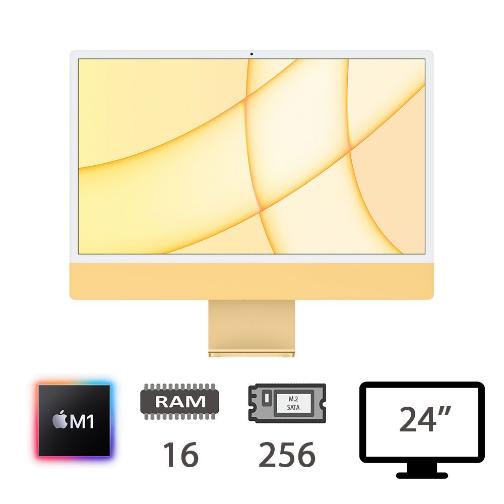 IMAC 24 4,5K (2021)M1-8C/16/256/8C GPU/YLW/2Y