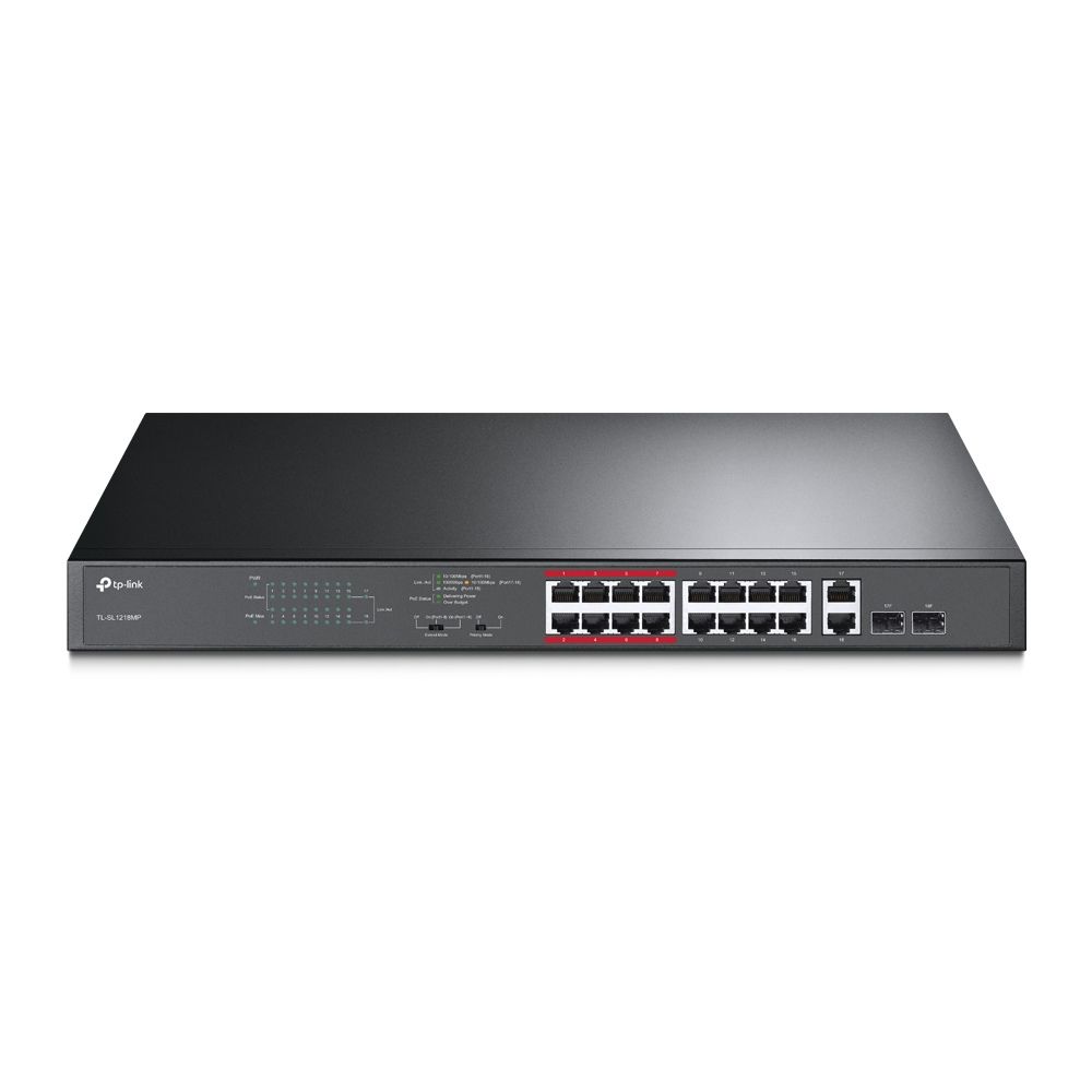 16-PORT 10/100MBPS + 2-PORT GIGABIT POE SWITCH