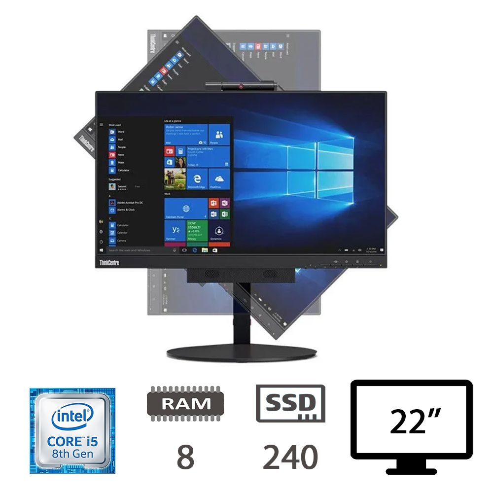 LENOVO TIO22 AIO I5-8500T/8/SSD240/21,5/W10P/2Y