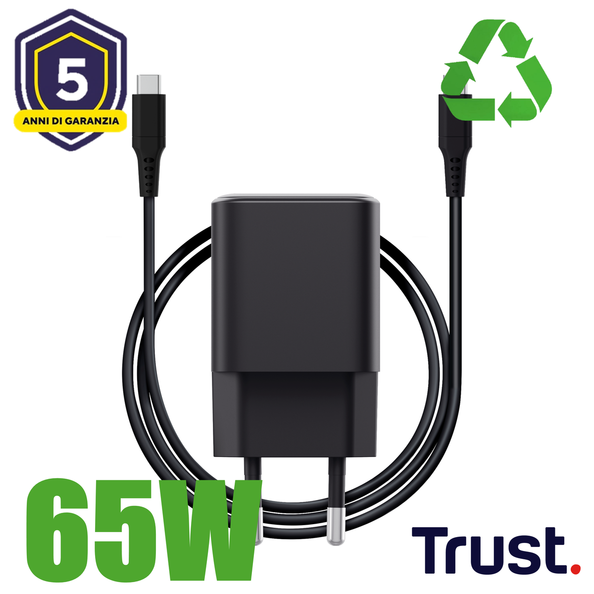 MAXO ULTRA-SMALL 65W USB-C GAN CHARGER