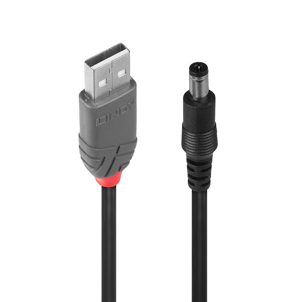 CAVO USB A MASCHIO - DC 5,5/2,1MM MASCHIO