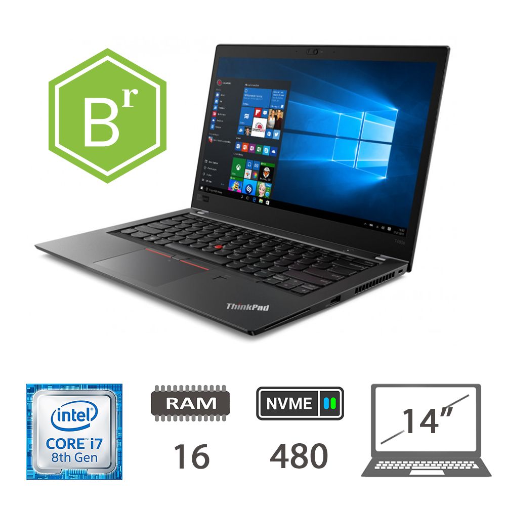 LENOVO T480S I7-8550U/16/NVME480/14/W10P/2Y B