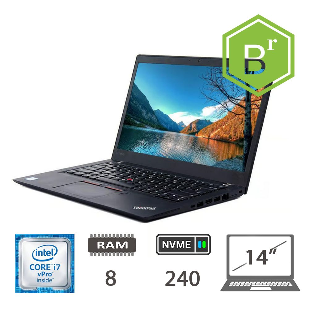 LENOVO T470S I7-6600U/8/NVME240/14/W10P/2Y B