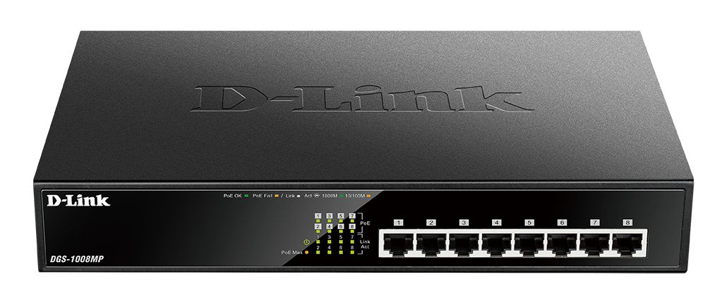 8-PORT 10 100 1000MBPS DESKTOP SWITCH GIGABIT POE+
